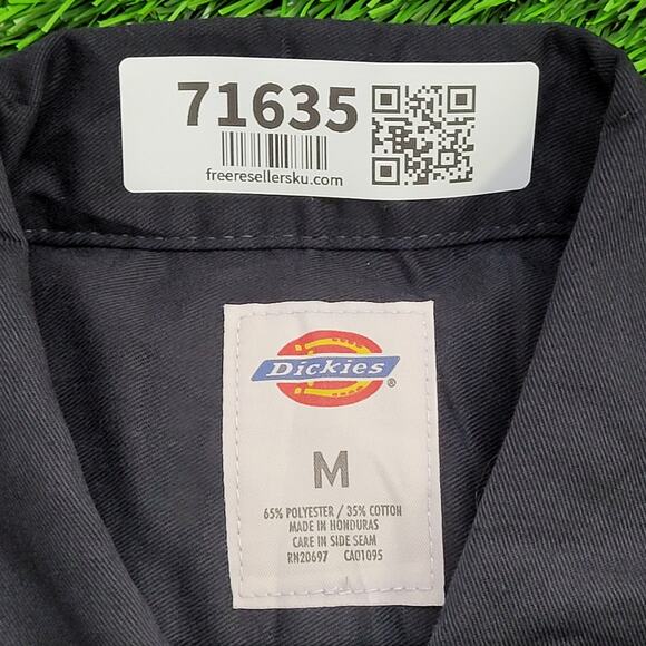 Dickies Utility Button Shirt Medium 22x30 Black Extra-Baggy - Picture 8 of 12